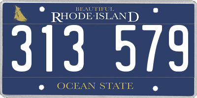 RI license plate 313579
