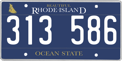 RI license plate 313586