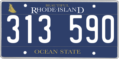 RI license plate 313590