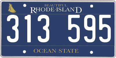 RI license plate 313595