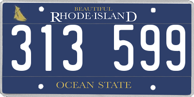 RI license plate 313599