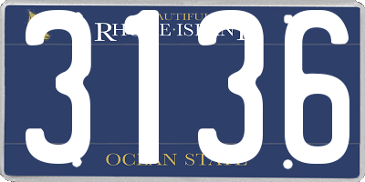 RI license plate 3136
