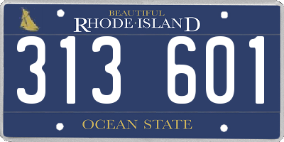 RI license plate 313601