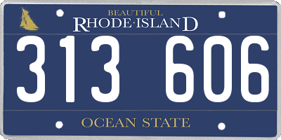 RI license plate 313606
