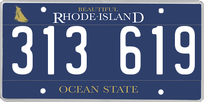 RI license plate 313619