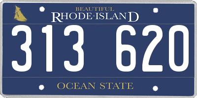 RI license plate 313620