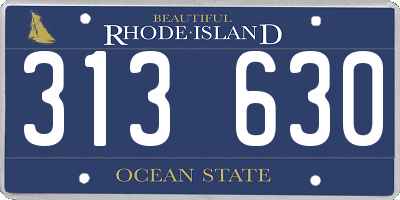 RI license plate 313630