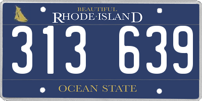 RI license plate 313639