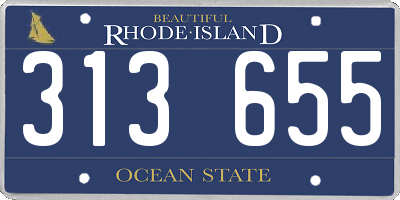 RI license plate 313655