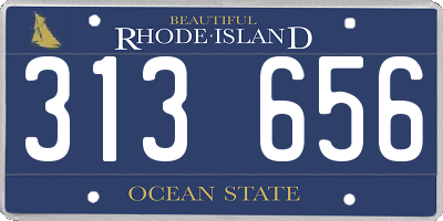 RI license plate 313656