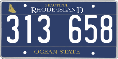 RI license plate 313658