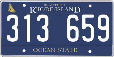 RI license plate 313659