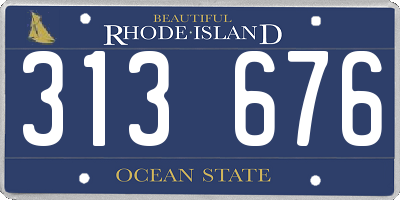 RI license plate 313676