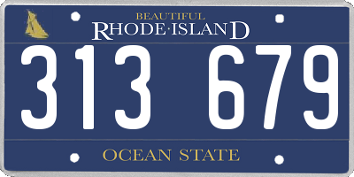 RI license plate 313679