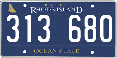 RI license plate 313680