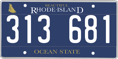 RI license plate 313681