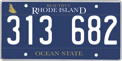 RI license plate 313682
