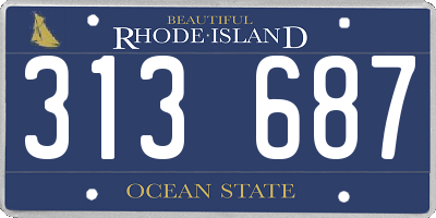 RI license plate 313687