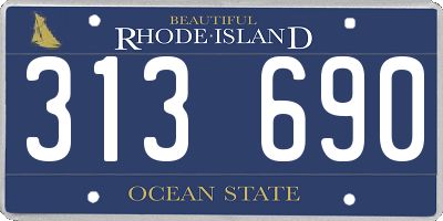 RI license plate 313690