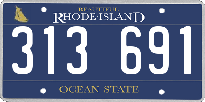 RI license plate 313691