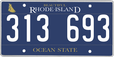 RI license plate 313693