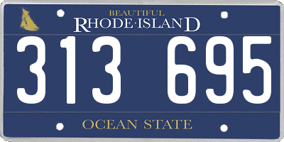 RI license plate 313695