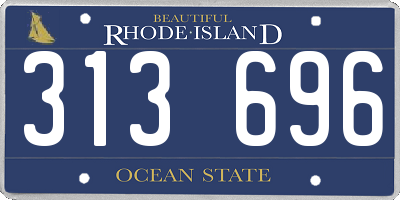 RI license plate 313696