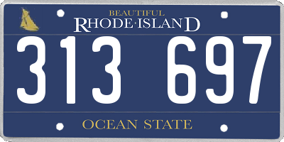 RI license plate 313697