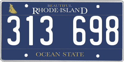 RI license plate 313698