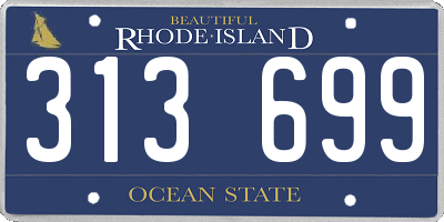 RI license plate 313699