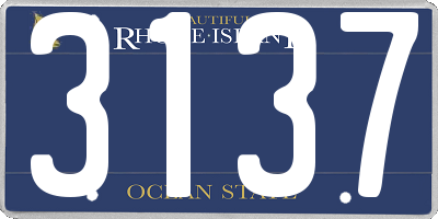 RI license plate 3137