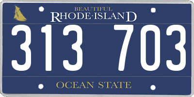 RI license plate 313703