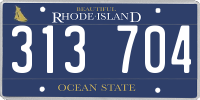 RI license plate 313704