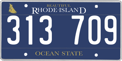 RI license plate 313709