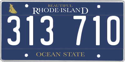 RI license plate 313710