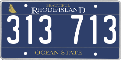 RI license plate 313713