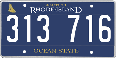 RI license plate 313716