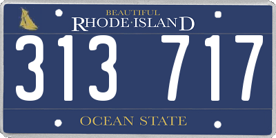 RI license plate 313717