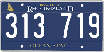 RI license plate 313719