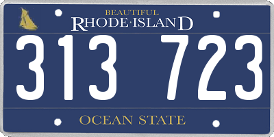 RI license plate 313723
