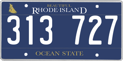 RI license plate 313727