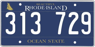 RI license plate 313729