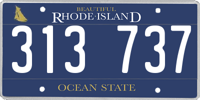 RI license plate 313737