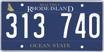 RI license plate 313740