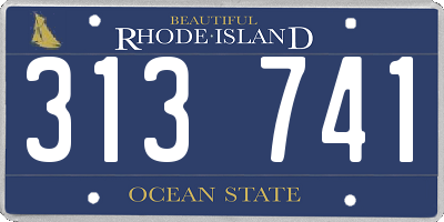 RI license plate 313741