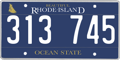 RI license plate 313745