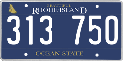 RI license plate 313750