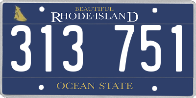 RI license plate 313751