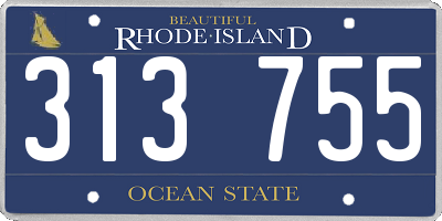 RI license plate 313755