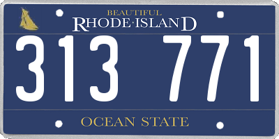RI license plate 313771